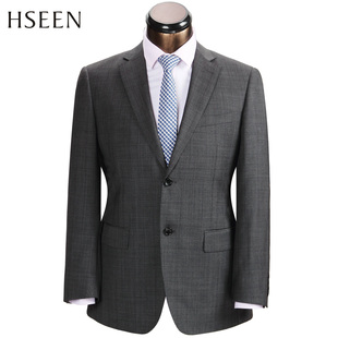  HSEEN韩臣 新款 男士羊毛正装套装 商务正装西服 HS8418