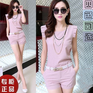 2014春夏装新款<em>套装女</em>夏季<em>短袖短裤名媛</em>小香
