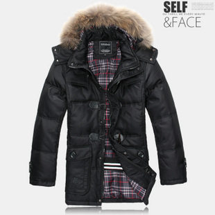 双冠 2011冬装新款男士羽绒服<span class=H>精品</span>休闲保暖加厚中长款男装外套