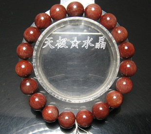  天极水晶 精美天然红发晶手链10.5mm(NO.2952)