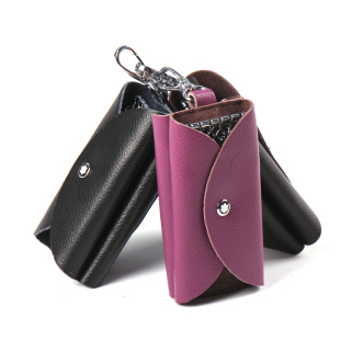  钥匙包 男女士 牛皮 全皮 双面大容量 双层钥匙扣 双面牛皮钥匙仓