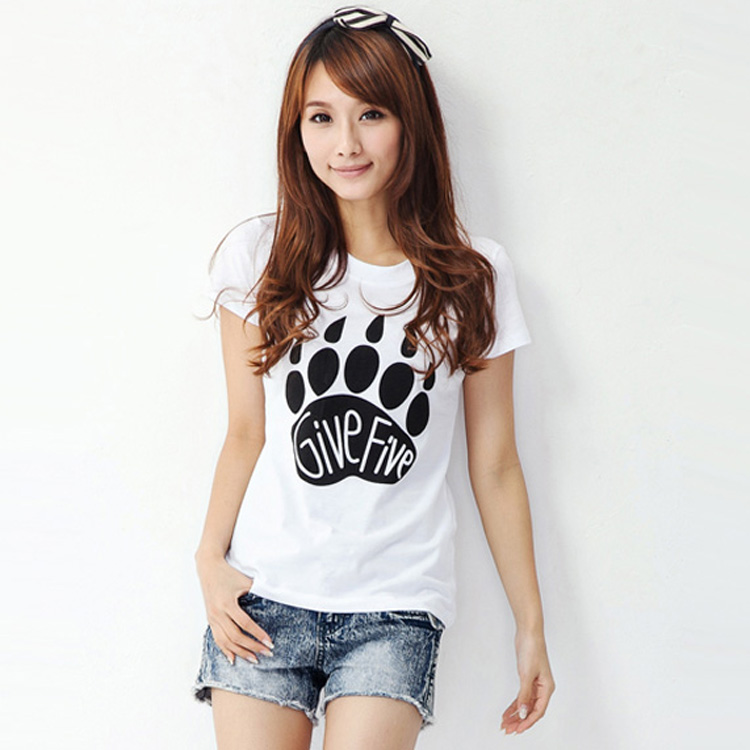 修身女T恤可爱 韩版...