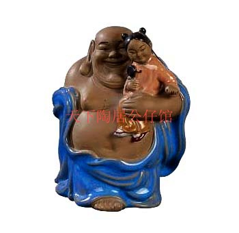 石灣陶瓷工藝品石灣公仔家居裝飾品禮品佛像風水擺件送子笑佛促銷在類目 家居飾品, 擺件中 - 來自Buy2taobao.com提供專業的淘寶代購服務