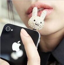韩国 防尘塞  iphone4 ipad2 兔子手机塞 耳机塞塞防尘塞 可批发