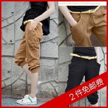胖mm夏装新款大码女装裤子韩版2012新品时尚休闲胖妹妹夏装七分裤
