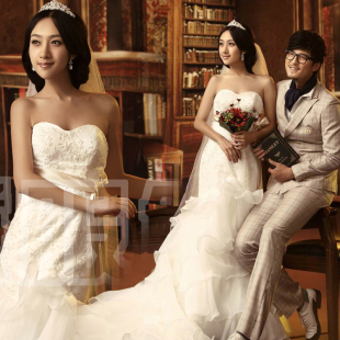 Imperial Princess lace Korean fish tail 2012 latest bride boob tube top dress evening dress HS6218
