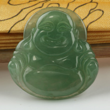 双儿珠宝 缅甸玉佛器A货翡翠 开运玉石笑佛挂件翡翠吊坠项链男女