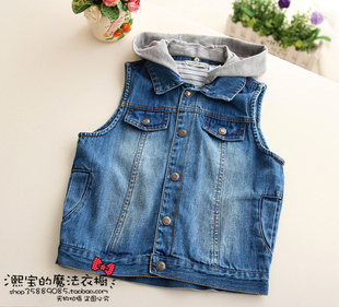 2014<em>春季</em>新款 水洗超软中性<em>牛仔</em>马<em>儿童</em>甲男童