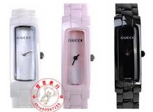 Realmente súper temperamento importación de cerámica blanca relojes, señoras relojes Gucci Gucci Ladies Watch