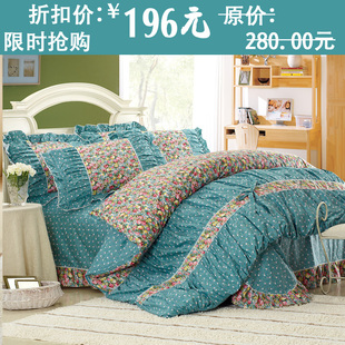 全棉 公主韩式田园碎花<span class=H>淑女屋</span>纯棉<span class=H>四</span><span class=H>件套</span>床品 床上用品婚庆<span class=H>四</span><span class=H>件套</span>