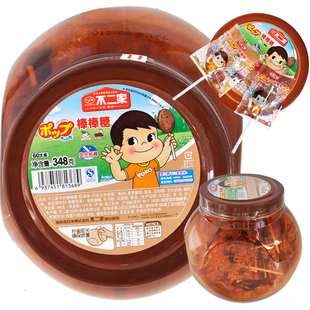  不二家棒棒糖桶装 奶茶味+巧克力牛奶味 不二家棒棒糖 好吃的糖果