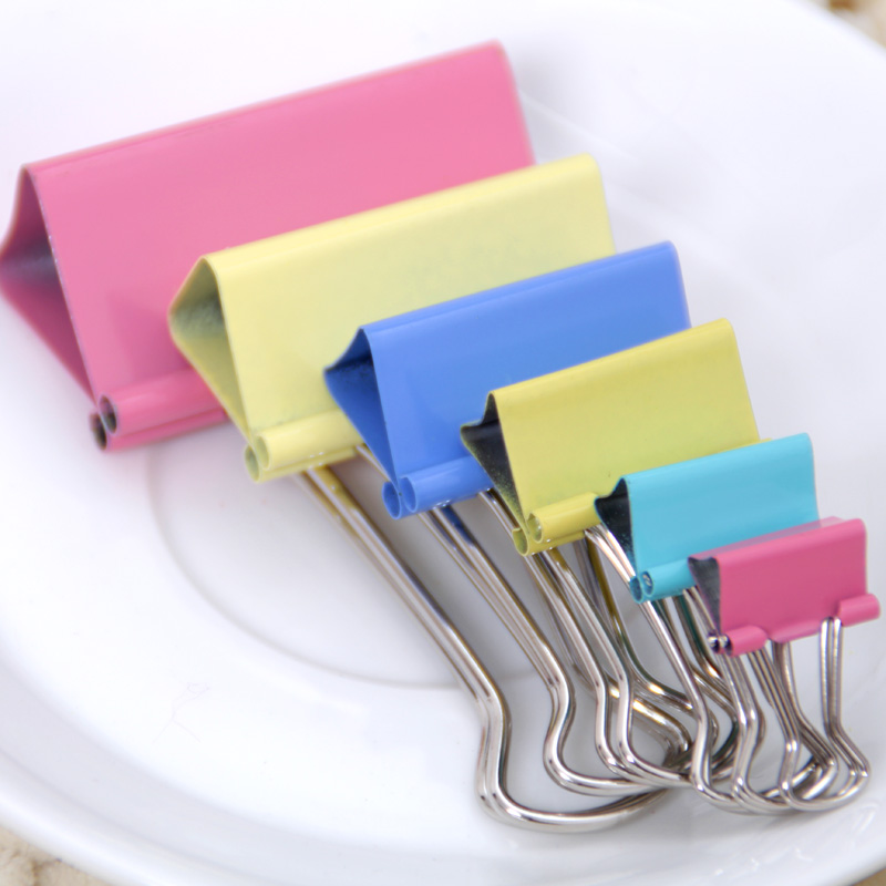 Color binder clips Ticket clip Stationery lovely Dovetail clamp trumpet Purse No.1 6 Pursein the Electronic Dictionary/Electronic paper book/Stationery , Binding Supplies , Purse/Binder Clips category - from Buy2taobao.com to provide professional Taobao agent buy service