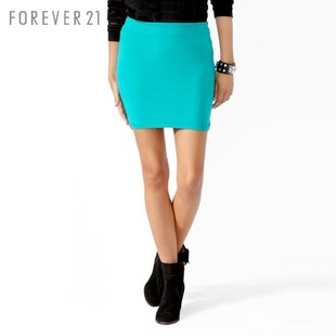  精选 FOREVER21 女装 半身 FAB基本款纯色弹力修身短裙 21840545