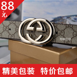  年 时尚休闲 真皮gucci古奇皮带 男士牛皮 皮带女士腰带