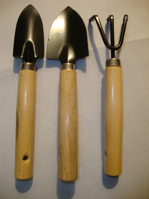 庭院园艺  喷漆铁件三件套 园艺工具 花铲子 花耙 花锹