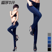 2012新款春夏女装牛仔裤女 韩版潮显瘦修身紧身深弹力小脚铅笔裤