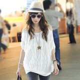 2012夏装正品新款专柜特价春装k248ccdd夏装波浪纹T恤 朵以女装