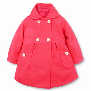  59元麦比的世界新款童装 女童春装冬装 韩版外套 儿童呢大衣
