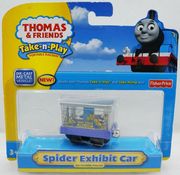 spiderexhibitcar托马斯合金，磁性小火车蜘蛛展览车厢散货无盒