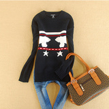 2011冬款贝蕾地 女童中领 <em>圆领毛衣</em> 全棉线衣 