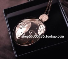 Chanel linda del bebé frente a Rusia abstracto 14K de oro rosa plateado collar cadena suéter de la mujer chanel