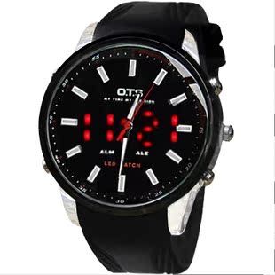  ots男表LED潮流时尚学生运动手表男式腕表正品石英表创意概念biao