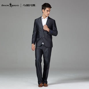  与狼共舞 专柜价999 秋冬男两粒单排 商务西装套装202103406