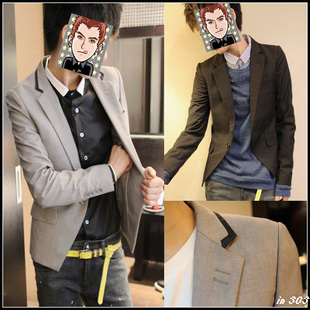  春装春款西服男韩版修身潮流休闲衫男士小西装外套时尚外衣