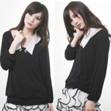 (品质保证)法国cop.copine2010最新款时尚潮流OL淑女长袖T恤
