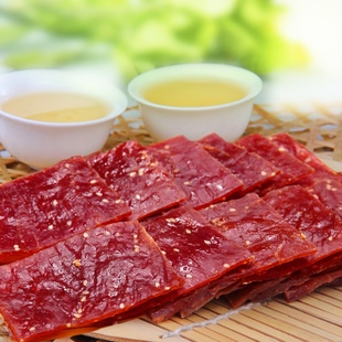  百草味 零食肉脯 靖江蜜汁猪肉脯 白芝麻猪肉脯 200g