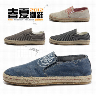  夏季低帮帆布鞋男 韩版时尚潮流男鞋 懒人鞋男 陈冠希潮鞋 情侣鞋