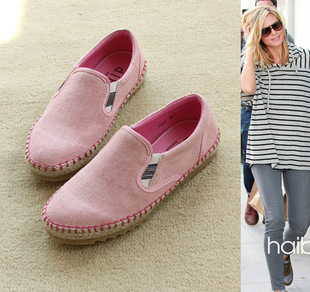 Spring/summer 2012 new retro pockmark hand sewing candy color canvas shoes casual lovers danxie