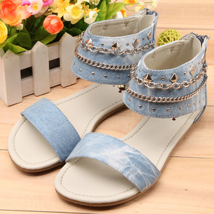  时尚A1026橡胶金属太空革搭扣夏季女童鞋凉鞋 亲子 婴儿童装 出口