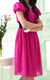 Tokyo Fashion Y6050#胸花束腰方领连衣裙（2色）