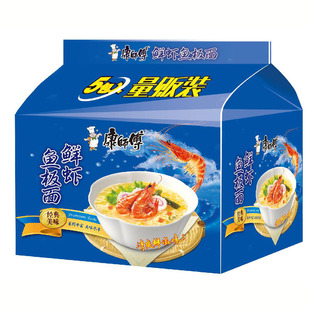  【天猫超市】 康师傅经典袋鲜虾鱼板5连包96g*5包