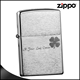 正品zippo打火机 2011拉丝幸运四叶草 zipoo正版限量特价