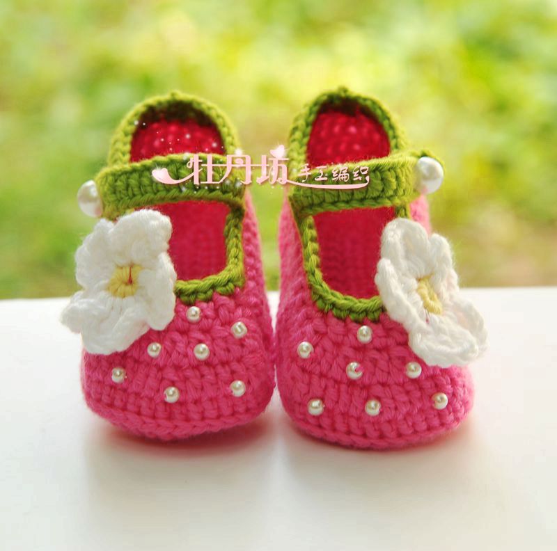 Hand knit Baby wool shoes Baby Shoes Single shoes Soft soled shoes Korean Edition Girls Shoes Nail bead Flower spring and autumnin the Shoes/Baby Shoes/Parent-child shoes , Baby shoes before step/Socks shoes category - from Buy2taobao.com to provide professional Taobao agent buy service
