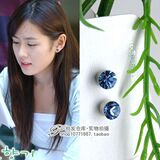 韩网热卖 淑女简约水晶强力磁铁耳钉 ★五皇冠★RR