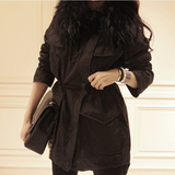 【眼袋自制.折】中长款 宽松 收腰 燕尾 <em>叉肩</em>袖