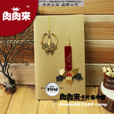 金碧挂坠系列 圣诞贺卡 圣诞节卡片 蜡烛(同系列随机发3.8元)
