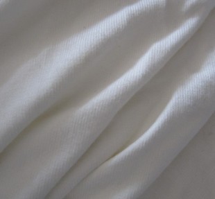 9月上新米白色弹力毛圈针织棉布料纯棉针织面