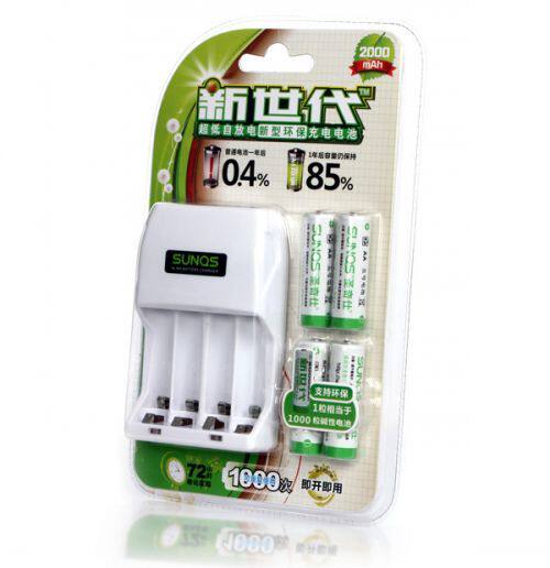 正品包邮 圣奇仕4节5号套装 带5号/7号通用充电器 低自放充电电池