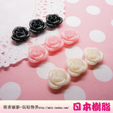 SZH6 15mm3瓣闪晶树脂花 手机美容 手机贴钻 手机DIY配件