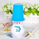 雪人洗漱杯套装 牙刷架牙膏架（蓝色）