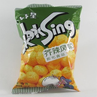  特价中～50克卜卜星芥辣风味膨化食品