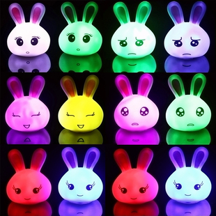 Three golden delicious and creative night light lamp の naughty rabbit speaks very fancy colorful slide 65g