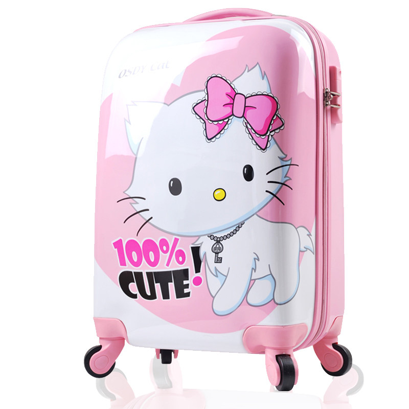 OSDY正品特价清仓ABS+PC20寸登机箱旅行箱包24寸粉色猫行李箱子