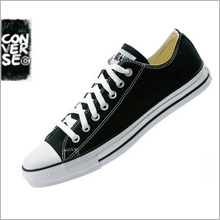 劲销万双 2010正品匡威男女帆布鞋 Converse黑色低帮特价包邮