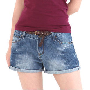  coin cotton original top-washed denim seam shorts, hot pants jeans women