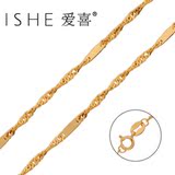 爱喜珠宝  黄18K金项链 黄金 18K黄金项链 女 正品专柜
